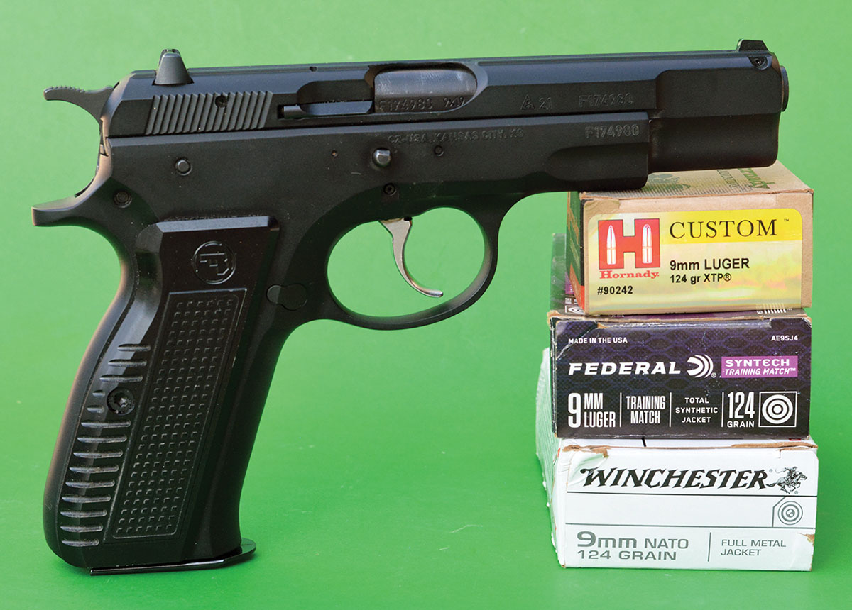 The CZ-USA 75 B was tried with factory loads from Hornady, Federal and Winchester. All functioned with 100 percent reliability.